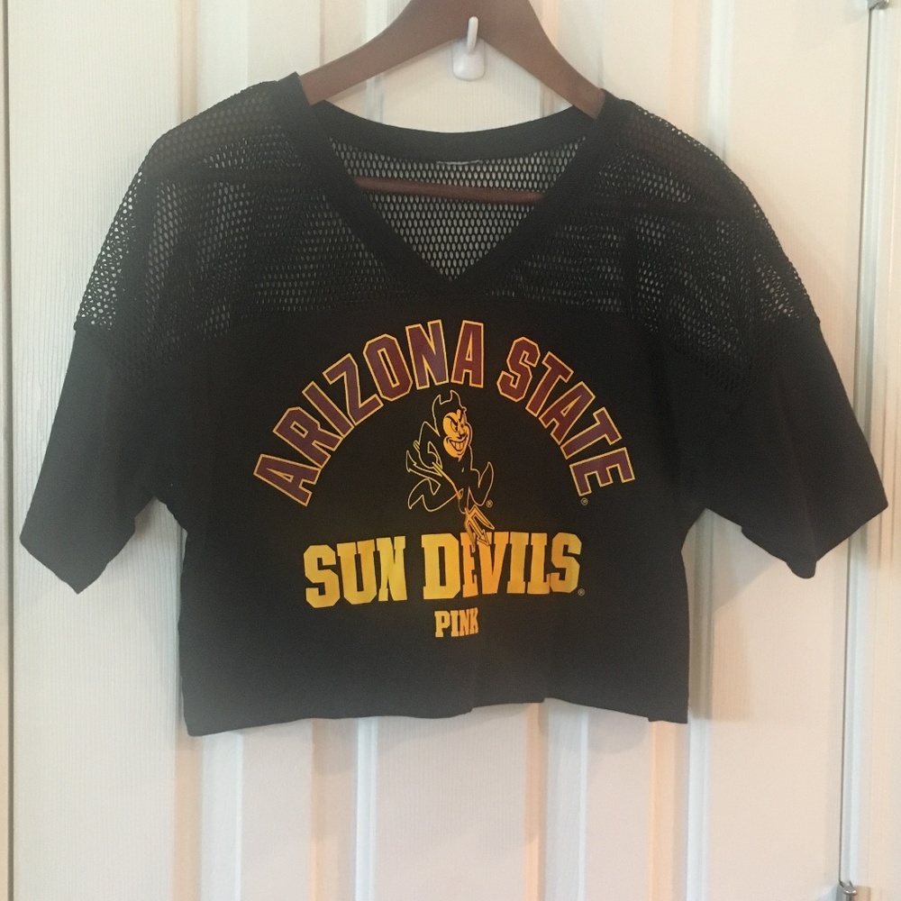 PINK ASU Crop T-Shirt